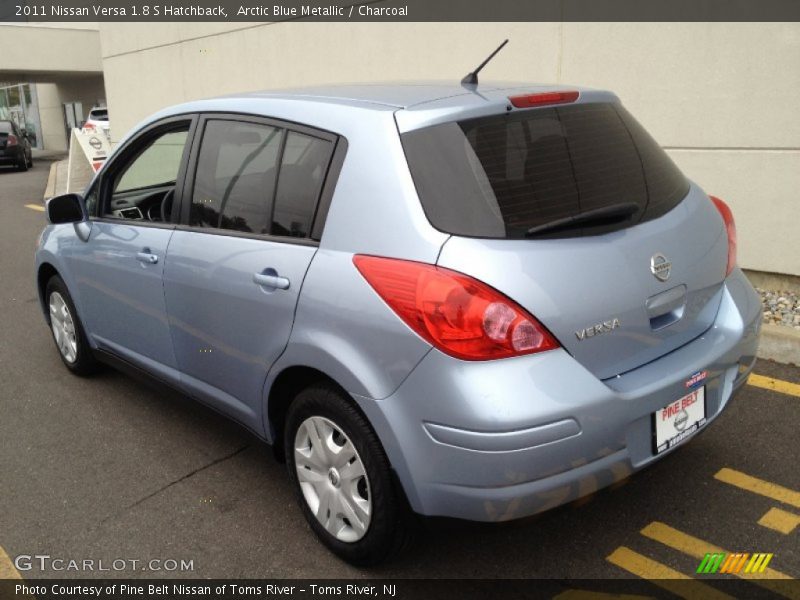 Arctic Blue Metallic / Charcoal 2011 Nissan Versa 1.8 S Hatchback