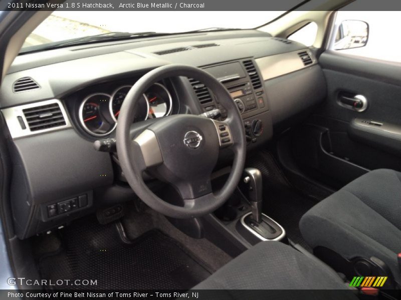  2011 Versa 1.8 S Hatchback Charcoal Interior