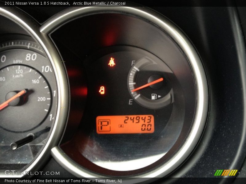 Arctic Blue Metallic / Charcoal 2011 Nissan Versa 1.8 S Hatchback