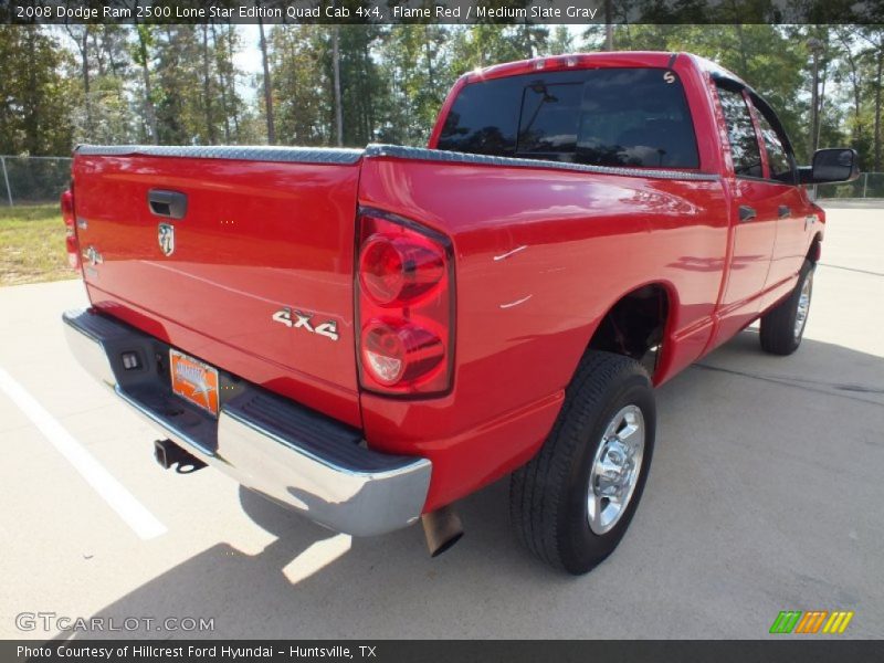 Flame Red / Medium Slate Gray 2008 Dodge Ram 2500 Lone Star Edition Quad Cab 4x4