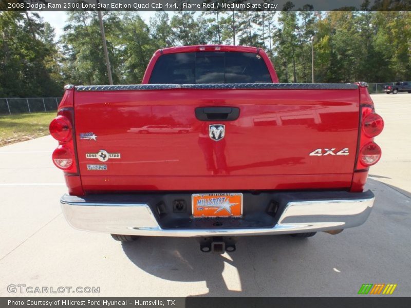 Flame Red / Medium Slate Gray 2008 Dodge Ram 2500 Lone Star Edition Quad Cab 4x4