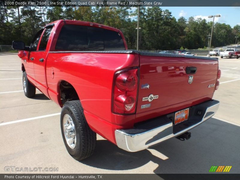 Flame Red / Medium Slate Gray 2008 Dodge Ram 2500 Lone Star Edition Quad Cab 4x4