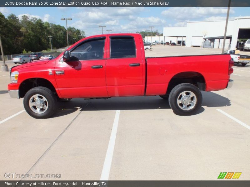 Flame Red / Medium Slate Gray 2008 Dodge Ram 2500 Lone Star Edition Quad Cab 4x4