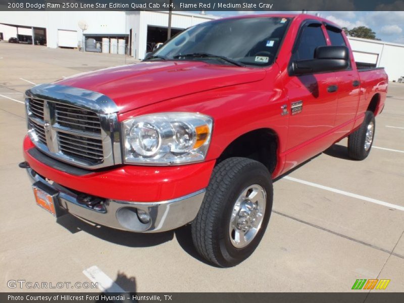 Flame Red / Medium Slate Gray 2008 Dodge Ram 2500 Lone Star Edition Quad Cab 4x4