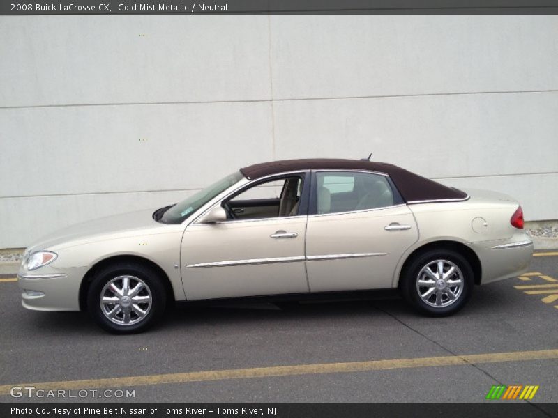 Gold Mist Metallic / Neutral 2008 Buick LaCrosse CX