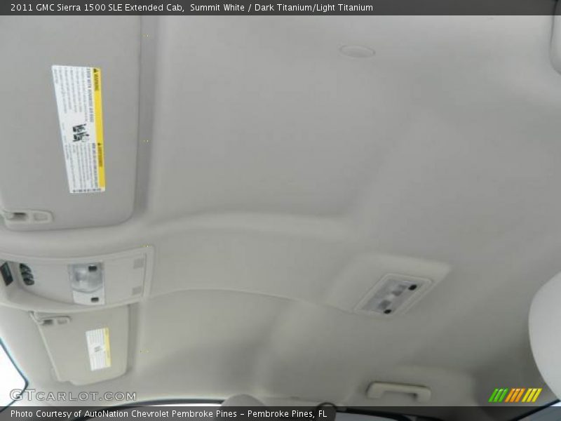 Summit White / Dark Titanium/Light Titanium 2011 GMC Sierra 1500 SLE Extended Cab