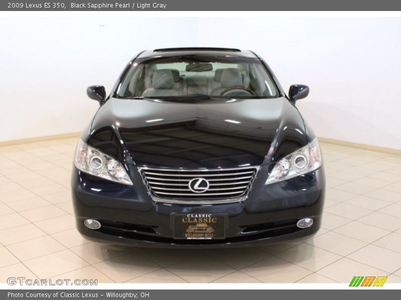 Black Sapphire Pearl / Light Gray 2009 Lexus ES 350