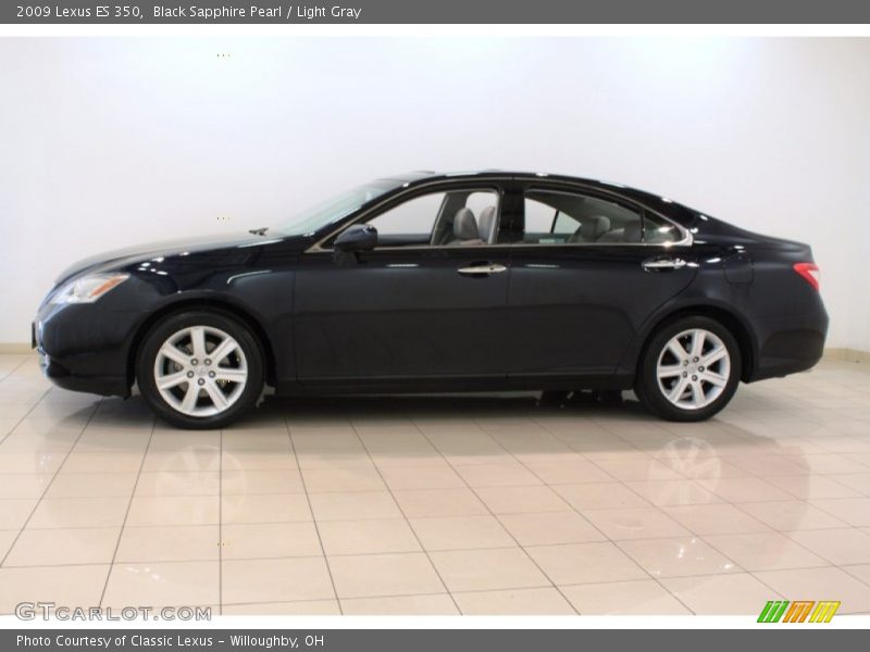 Black Sapphire Pearl / Light Gray 2009 Lexus ES 350