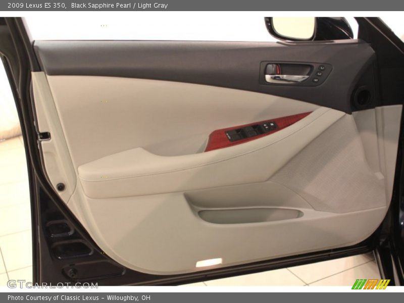 Black Sapphire Pearl / Light Gray 2009 Lexus ES 350