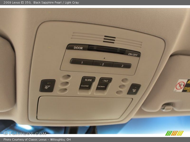 Black Sapphire Pearl / Light Gray 2009 Lexus ES 350