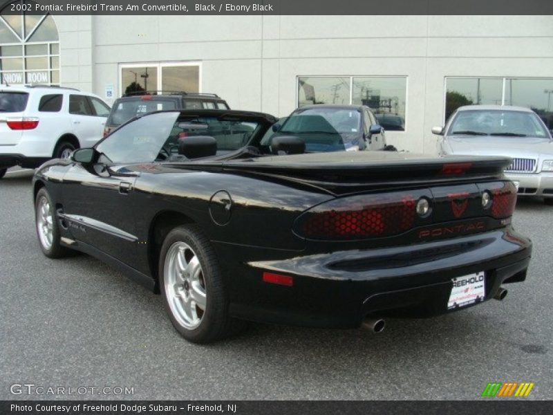 Black / Ebony Black 2002 Pontiac Firebird Trans Am Convertible