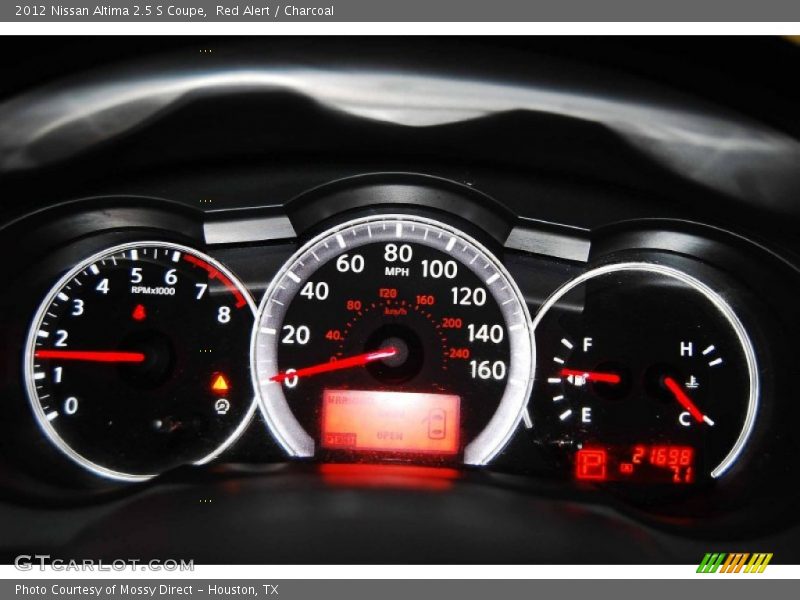 Red Alert / Charcoal 2012 Nissan Altima 2.5 S Coupe