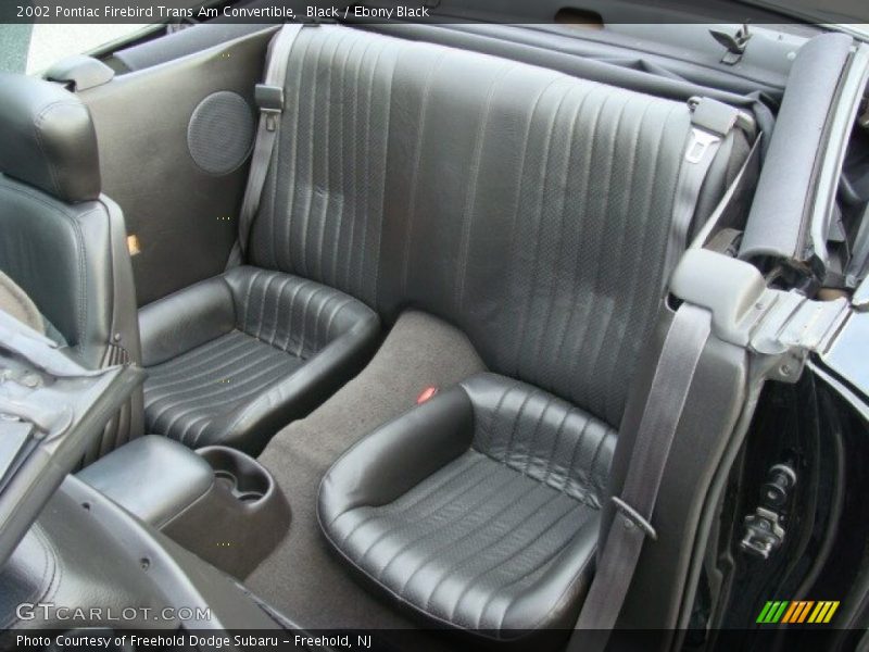 Rear Seat of 2002 Firebird Trans Am Convertible