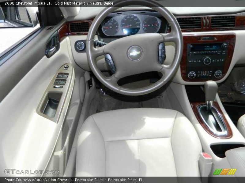 Gold Mist Metallic / Neutral Beige 2008 Chevrolet Impala LT