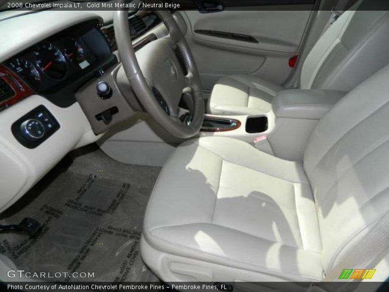 Gold Mist Metallic / Neutral Beige 2008 Chevrolet Impala LT