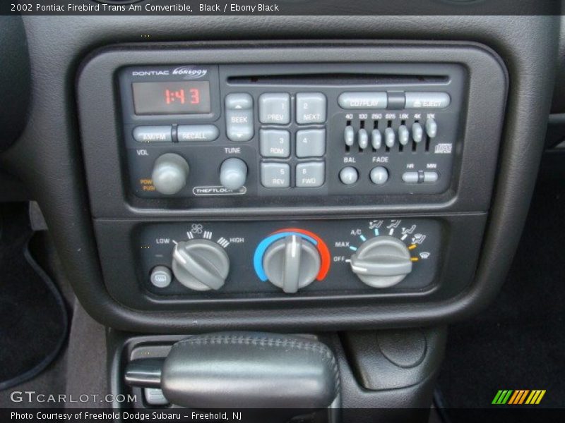 Controls of 2002 Firebird Trans Am Convertible