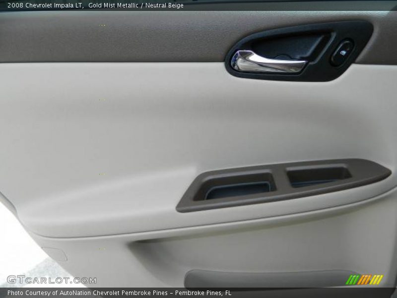 Gold Mist Metallic / Neutral Beige 2008 Chevrolet Impala LT