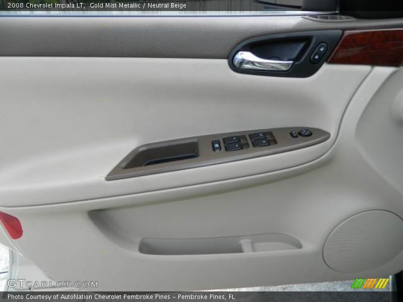Gold Mist Metallic / Neutral Beige 2008 Chevrolet Impala LT