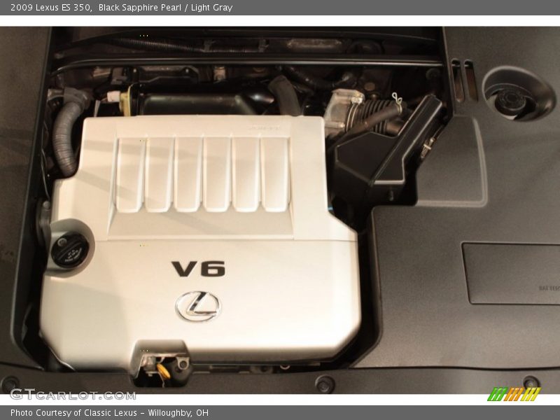 Black Sapphire Pearl / Light Gray 2009 Lexus ES 350