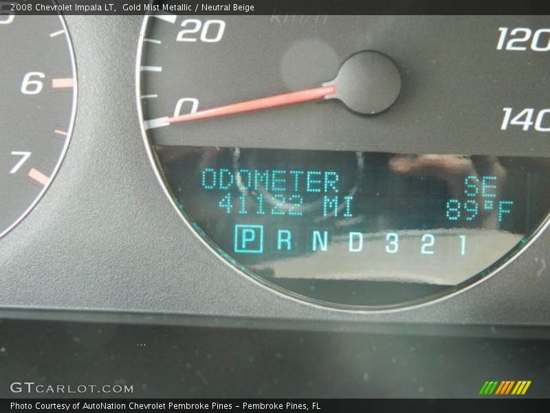 Gold Mist Metallic / Neutral Beige 2008 Chevrolet Impala LT