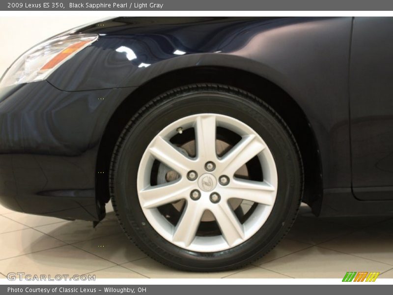Black Sapphire Pearl / Light Gray 2009 Lexus ES 350