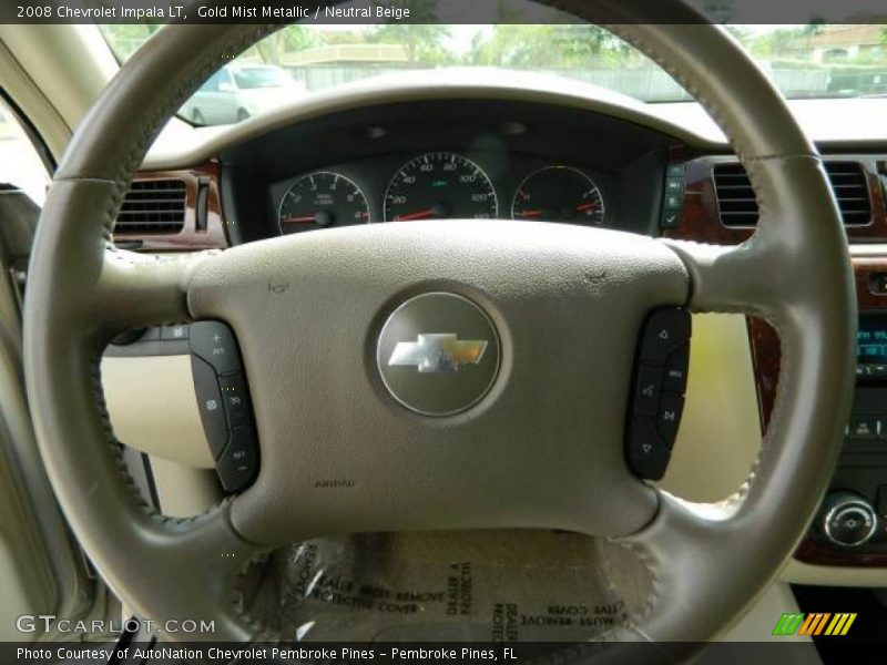 Gold Mist Metallic / Neutral Beige 2008 Chevrolet Impala LT
