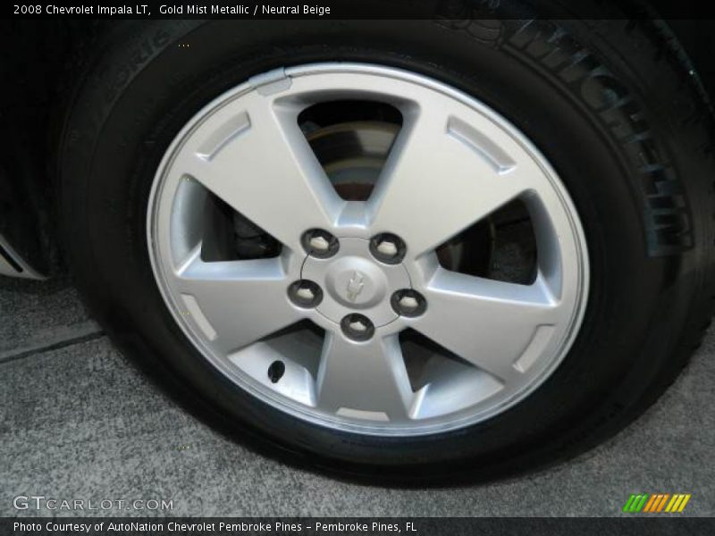 Gold Mist Metallic / Neutral Beige 2008 Chevrolet Impala LT