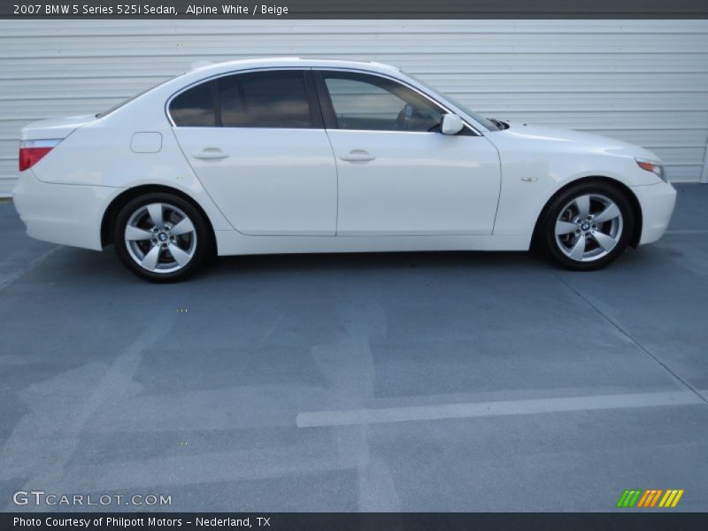 Alpine White / Beige 2007 BMW 5 Series 525i Sedan