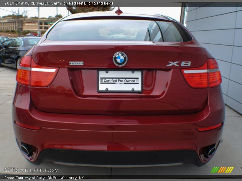 Vermilion Red Metallic / Sand Beige 2010 BMW X6 xDrive35i