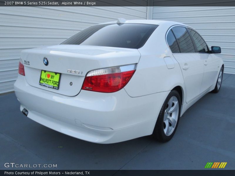 Alpine White / Beige 2007 BMW 5 Series 525i Sedan