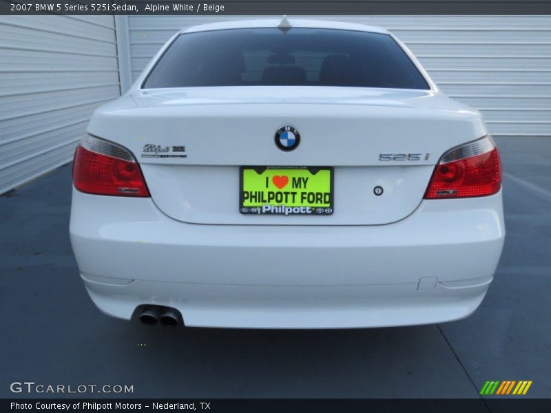 Alpine White / Beige 2007 BMW 5 Series 525i Sedan