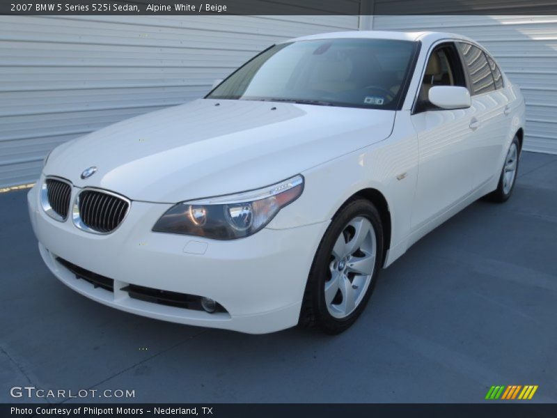 Alpine White / Beige 2007 BMW 5 Series 525i Sedan