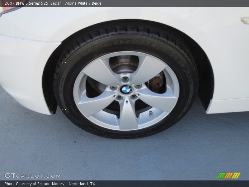 Alpine White / Beige 2007 BMW 5 Series 525i Sedan