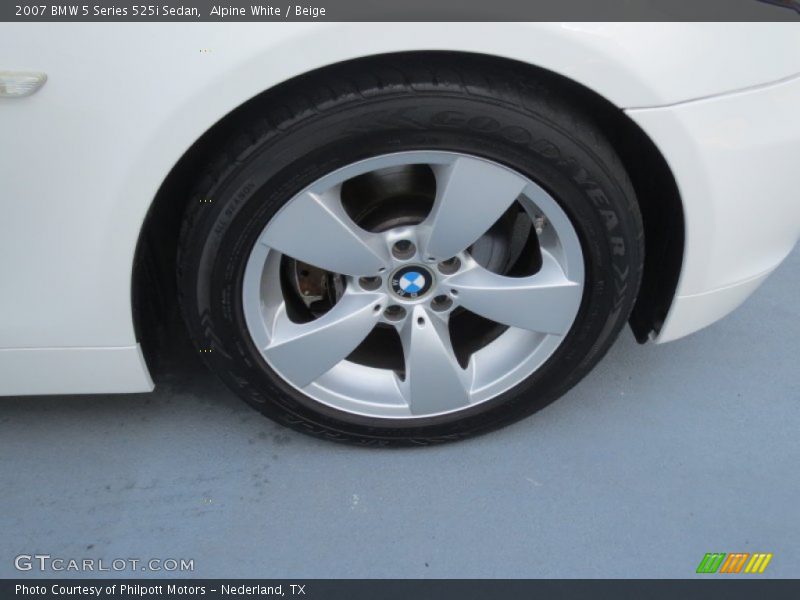 Alpine White / Beige 2007 BMW 5 Series 525i Sedan