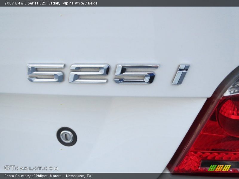 Alpine White / Beige 2007 BMW 5 Series 525i Sedan