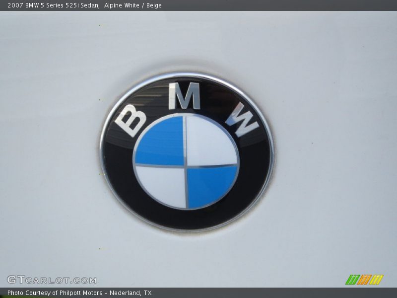 Alpine White / Beige 2007 BMW 5 Series 525i Sedan