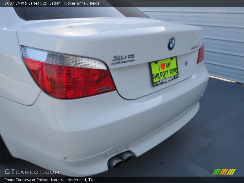 Alpine White / Beige 2007 BMW 5 Series 525i Sedan