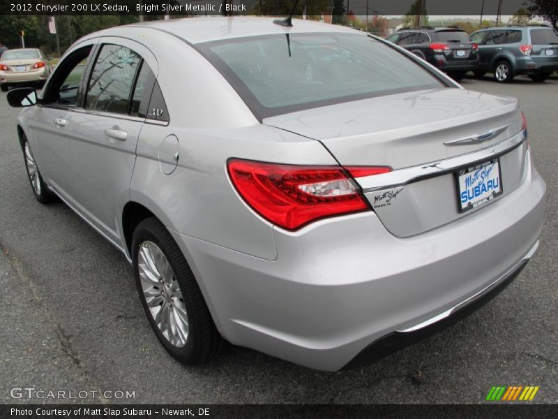 Bright Silver Metallic / Black 2012 Chrysler 200 LX Sedan