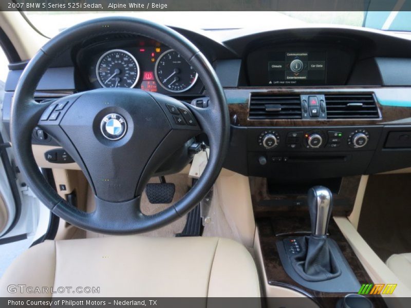 Alpine White / Beige 2007 BMW 5 Series 525i Sedan