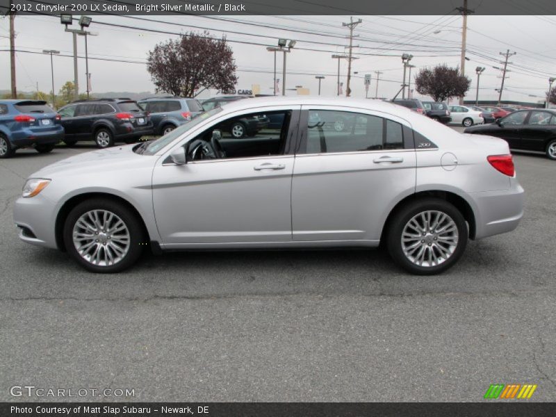 Bright Silver Metallic / Black 2012 Chrysler 200 LX Sedan