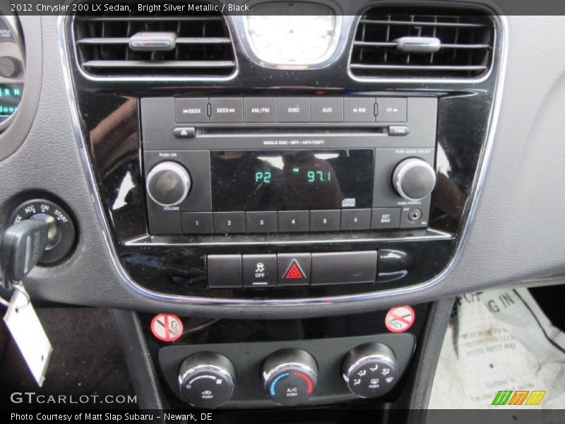 Bright Silver Metallic / Black 2012 Chrysler 200 LX Sedan