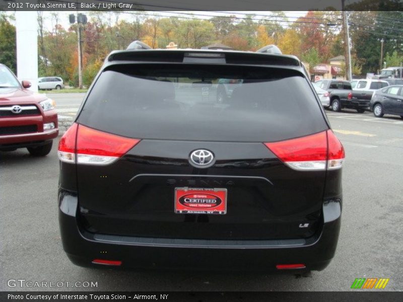 Black / Light Gray 2012 Toyota Sienna LE