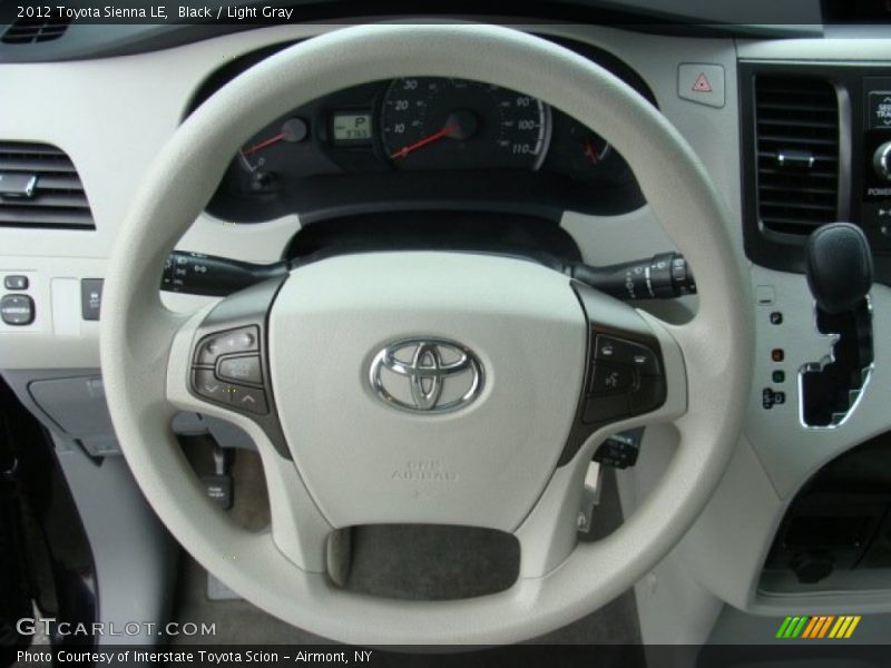 Black / Light Gray 2012 Toyota Sienna LE