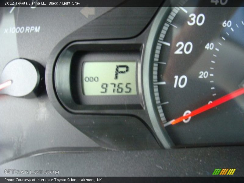 Black / Light Gray 2012 Toyota Sienna LE