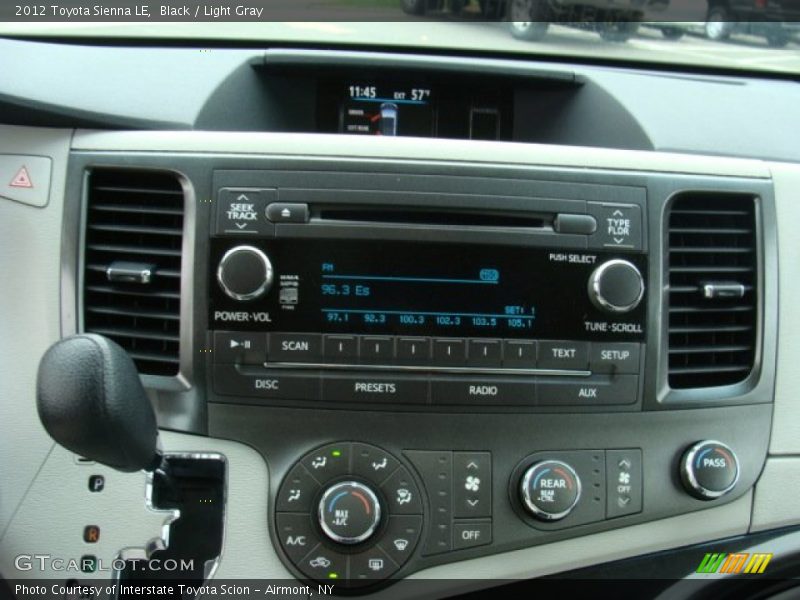 Black / Light Gray 2012 Toyota Sienna LE