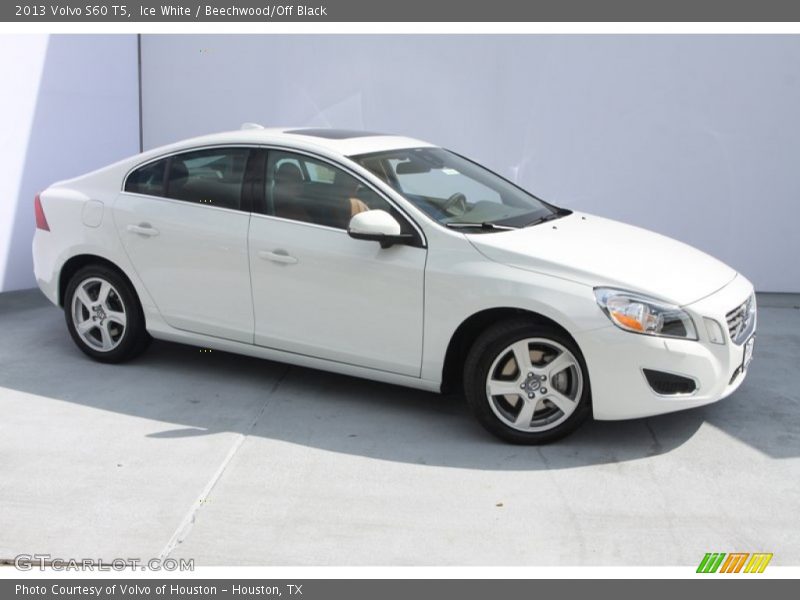 Ice White / Beechwood/Off Black 2013 Volvo S60 T5