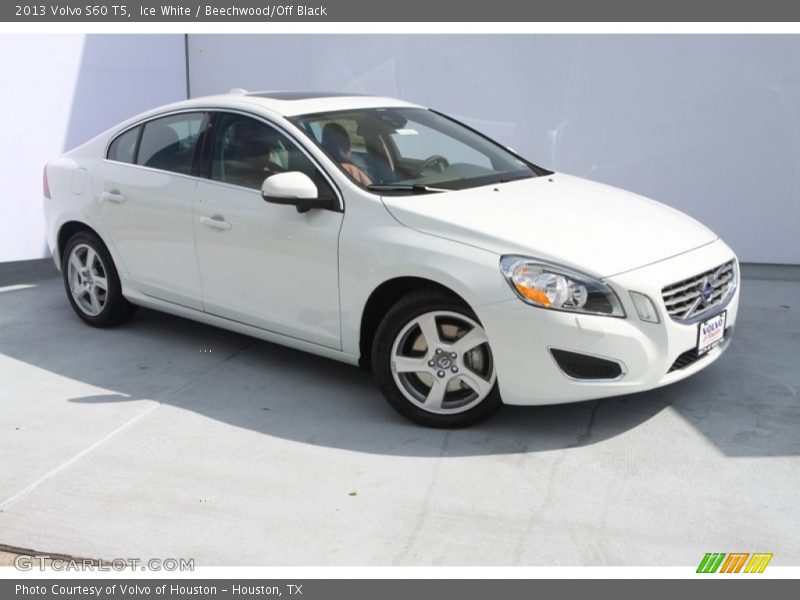 Ice White / Beechwood/Off Black 2013 Volvo S60 T5