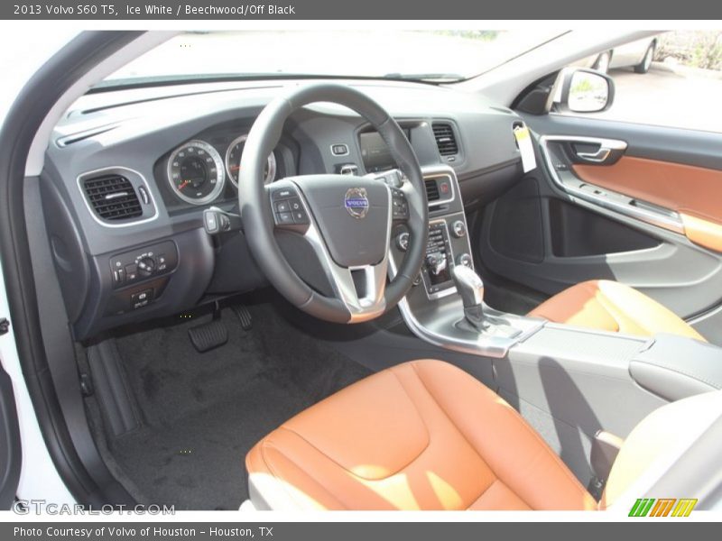 Ice White / Beechwood/Off Black 2013 Volvo S60 T5