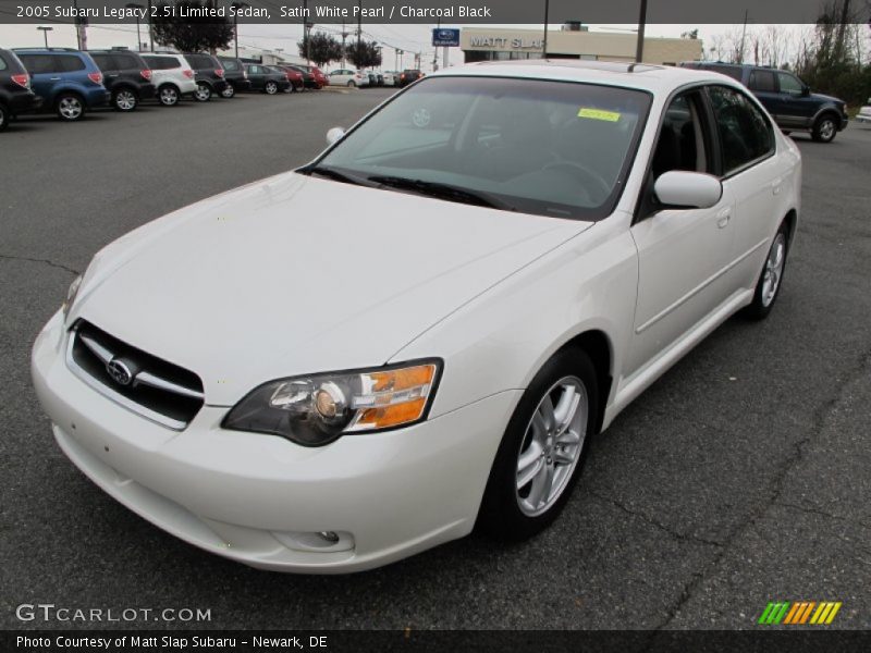 Satin White Pearl / Charcoal Black 2005 Subaru Legacy 2.5i Limited Sedan