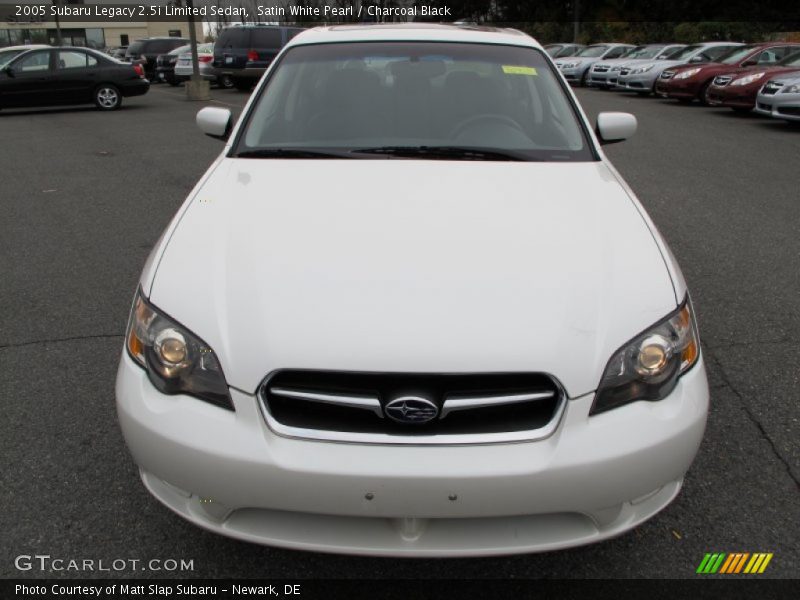 Satin White Pearl / Charcoal Black 2005 Subaru Legacy 2.5i Limited Sedan